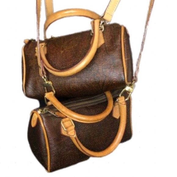 W ETRO Milano Red Paisley Crossbody Speedy 20 Mini Bag with Adjustable Strap - Picture 3 of 17